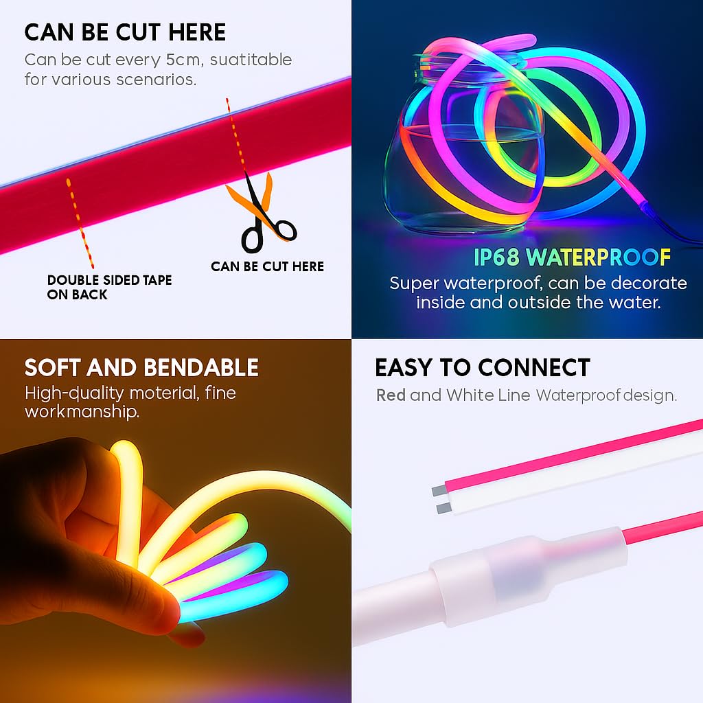 Neon Strip Lights 5 metres